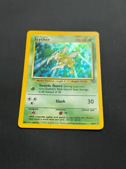 Scyther 10/64, Holo Rare Jungle Unlimited, 1999 Vintage Pokemon TCG, LP+/NM- - Image 2