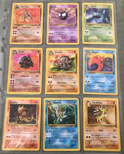 1999 FOSSIL SET POKEMON CARDS BUNDLE #1 (28 OUT OF 62) COMMON/UNCOMMON/RARE - Image 2