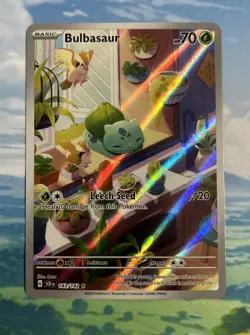 Pokemon TCG Bulbasaur Holo Card 143/142 Stellar Crown Illustration Rare Full Art - Image 1