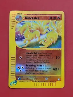 PSA 8 Ninetales #25 2003 Aquapolis Pokemon Card 6093 - Image 1