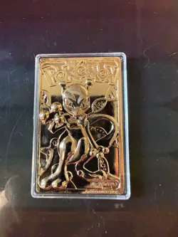 1999 Burger King 23K Gold‑Plated Mewtwo Pokemon Card - Loose, No PokeBall or COA - Image 2