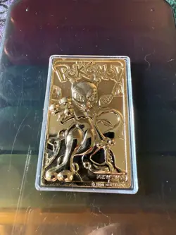 1999 Burger King 23K Gold‑Plated Mewtwo Pokemon Card - Loose, No PokeBall or COA - Image 3