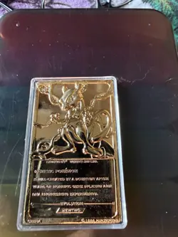 1999 Burger King 23K Gold‑Plated Mewtwo Pokemon Card - Loose, No PokeBall or COA - Image 5
