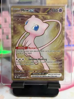 Pokemon TCG Mew EX 205/165 Scarlet & Violet Metal Gold Card NM Condition - Image 1