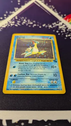 Lapras 10/62 Fossil Holo Rare Vintage Pokemon Card WOTC - Image 2