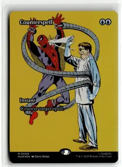 Counterspell 0009 Borderless FOIL Spider Man MTG Magic The Gathering Card NM - Image 1