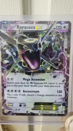 Pokemon TCG Rayquaza EX XY69 Black Star Promo Holo Card 2015 - Image 2