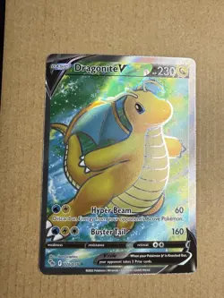 Pokemon TCG Dragonite v Full Art Ultra Rare Card 76/78 Pokemon Go - Image 1