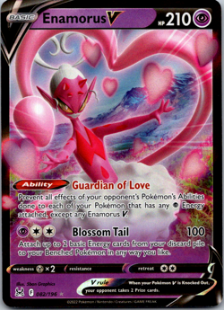 Enamorus V 082/196 Lost Origin Ultra Rare Holo Pokemon TCG Card NM Foil SWSH - Image 1