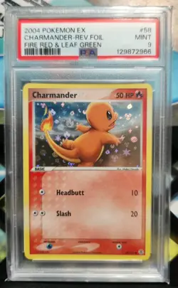 Charmander 58/112 FireRed & LeafGreen Reverse Holo Pokemon Psa 9 - Image 1