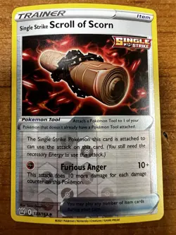 Single Strike Scroll of Scorn 133 Reverse Holo Uncommon Battle Styles Pokemon NM - Image 1