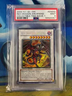2008 YU-GI-OH! COLLECTIBLE TINS WAVE 1 #EN002 RED DRAGON ARCHFIEND PSA 9 - Image 1
