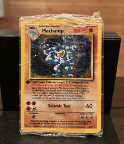 Pokemon Machamp Holo 8/102 Base Set 1st Edition - Factory Sealed Promo - Image 1