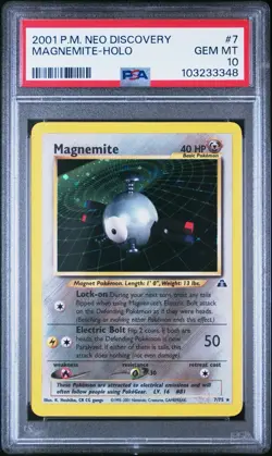 2001 POKEMON NEO DISCOVERY #7 MAGNEMITE-HOLO PSA 10 - Image 1