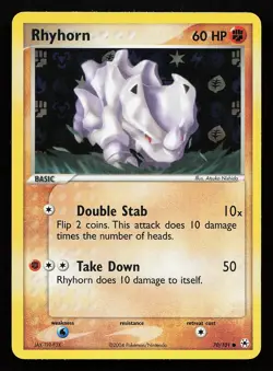 Rhyhorn 70/101 Reverse Holo EX Hidden Legends Pokemon Card - Image 1