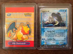 Pop-Up Charizard #06 & Lapras EX Lot - Vintage Pokemon Lot Of 2 - Image 1