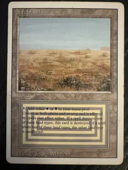 Scrubland MTG Revised Edition 3rd Dual Land Magic: The Gathering MP Rare - Image 1