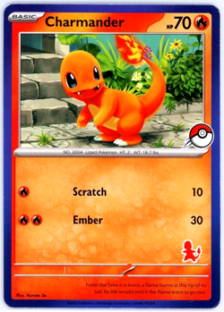 Pokemon TCG Charmander (Blue Border) My First Battle Exclusive Stamp Promo - Image 1