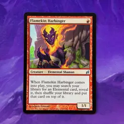 Flamekin Harbinger 167 LRW Lorwyn Commander MTG Dance of the Elements Elemental - Image 1
