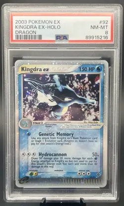 Kingdra EX 92/97 Dragon 2003 Ultra Rare Holo Pokemon Card Vintage PSA 8 - Image 1