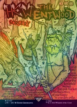 Hew the Entwood Foil (Borderless Poster) MTG Lord Of The Rings Lotr - Image 1