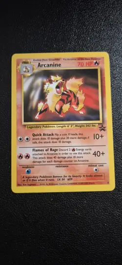Arcanine Black Star Promo 6 WOTC Non-Holo Pokemon Card Vintage 1999 - Image 1