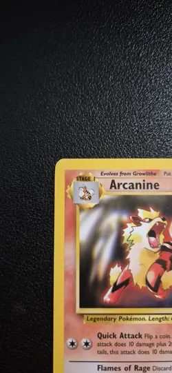 Arcanine Black Star Promo 6 WOTC Non-Holo Pokemon Card Vintage 1999 - Image 2