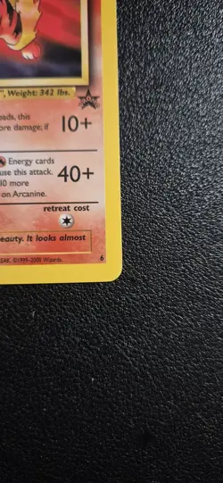 Arcanine Black Star Promo 6 WOTC Non-Holo Pokemon Card Vintage 1999 - Image 4