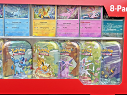 POKEMON TCG PRISMATIC EVOLUTIONS MINI TIN 8-PACK ART SET 2025 COSTCO EXCLUSIVE! - Image 2