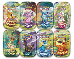 POKEMON TCG PRISMATIC EVOLUTIONS MINI TIN 8-PACK ART SET 2025 COSTCO EXCLUSIVE! - Image 5