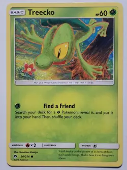 Treecko 20/214 LP - Lost Thunder Pokemon Card - Tomokazu Komiya Art - Image 1