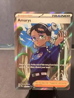 Pokemon TCG Amarys 132/131 Sv: Prismatic Evolutions Ultra Rare Full Art Holo NM - Image 1