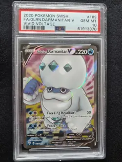 2020 Pokemon: GALARIAN DARMANITAN V 169/185 [Vivid Voltage] - Gem Mint PSA 10 💎 - Image 1