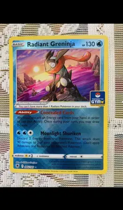 Pokemon TCG Asia Exclusive GYM Stamped Radiant Greninja 046/189. - Near Mint - Image 1