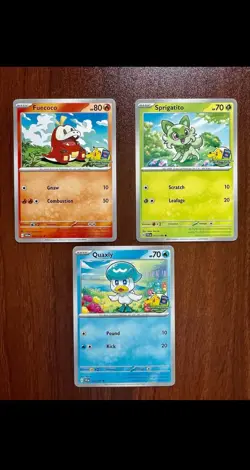 Sprigatito Fuecoco Quaxly Beginners Session Stamped Promo Asia Exclusive Pokemon - Image 1