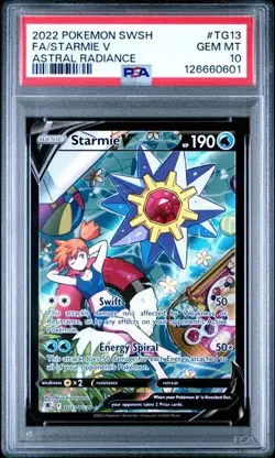 2022 Pokemon Astral Radiance Starmie V #TG13 PSA 10 with Guard - Image 2