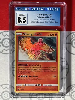 CGC 8.5 Pokemon TCG Shining Ho-Oh Shining Legends Holo Promo ETB SM70 PSA 9046 - Image 1