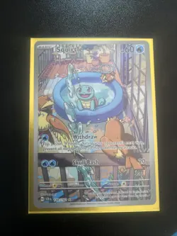 Pokemon TCG Squirtle Stellar Crown Illustration Rare Holo Card 148/142 Sv07 - Image 1