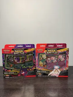 2 Pokemon TCG Mega Battle Deck Bundle Mega Diancie ex & Mega Gengar ex Sealed - Image 1