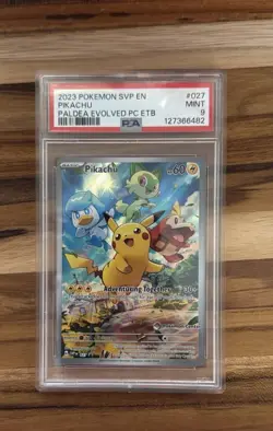 Pokemon TCG Black Star Promo Pikachu #27 Pokemon Center Stamp PSA 9 - Image 1