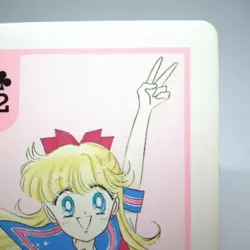 2 Minako Aino clover Sailor Moon Pretty Guardian Playing Cards NAKAYOSHI 1992 - Image 3