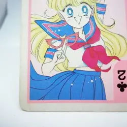 2 Minako Aino clover Sailor Moon Pretty Guardian Playing Cards NAKAYOSHI 1992 - Image 5