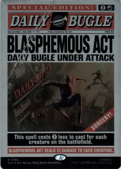 MTG Blasphemous Act (Rainbow) (1998) | NM Foil | Secret Lair Spider-Man {SLD} - Image 2