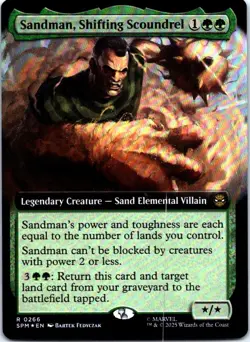 Sandman, Shifting Scoundrel (Extended Art) R Marvel's Spider-Man FOIL 266 LP LP- - Image 1