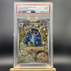 2025 Pokemon Black Bolt Seismitoad Illustration Rare PSA 9 Mint 105/086 - Image 1