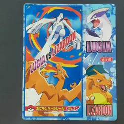 Lugia VS Charizard Battle Sticker AG NAGATANIEN Pokemon Card Japanese - Image 1