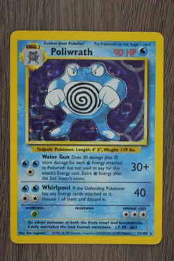 Poliwrath Holo Pokemon Base Set 13/102 1999 WOTC Vintage - Image 1