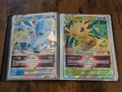 Pokemon JUMBO TCG cards Leafeon VSTAR SWSH195 and Glaceon VSTAR SWSH197 - Image 1