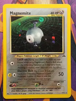 Magnemite 7/75 - Neo Discovery - Vintage - Holo Rare - LP - Pokemon TCG Card - Image 1