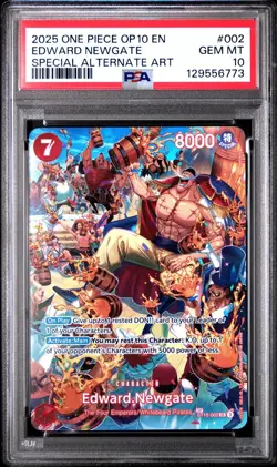2025 ONE PIECE ST15-002 OP10 ROYAL BLOOD EDWARD NEWGATE WHITEBEARD PSA 10 - Image 1
